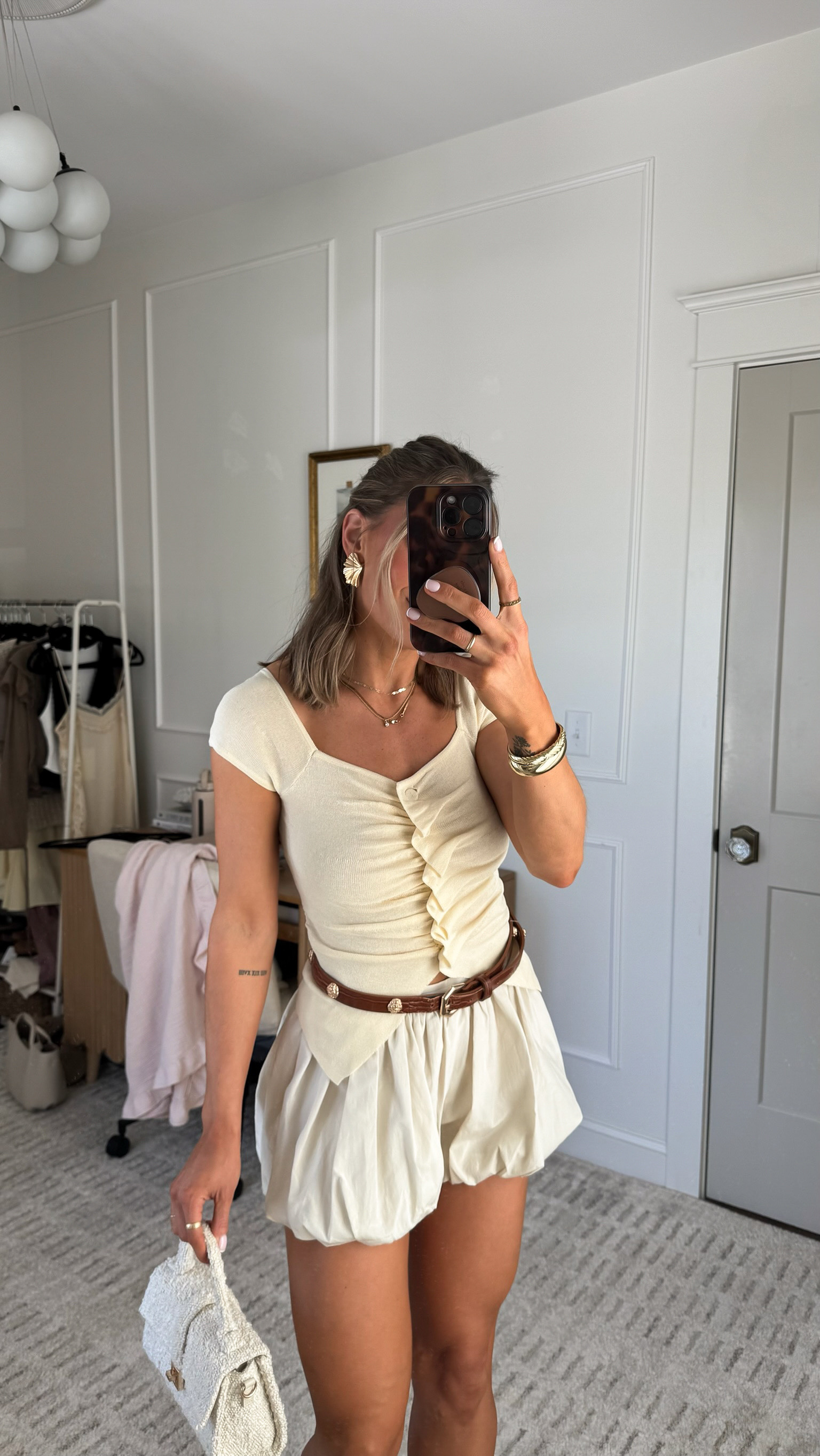 Summer outfit inspo! Butter Yellow Ruched Top paired with tan / cream shorts. Wearing an xs in both pieces. This top also comes in a pink color too! 

 

#LTKSeasonal #LTKFindsUnder100 #LTKStyleTip