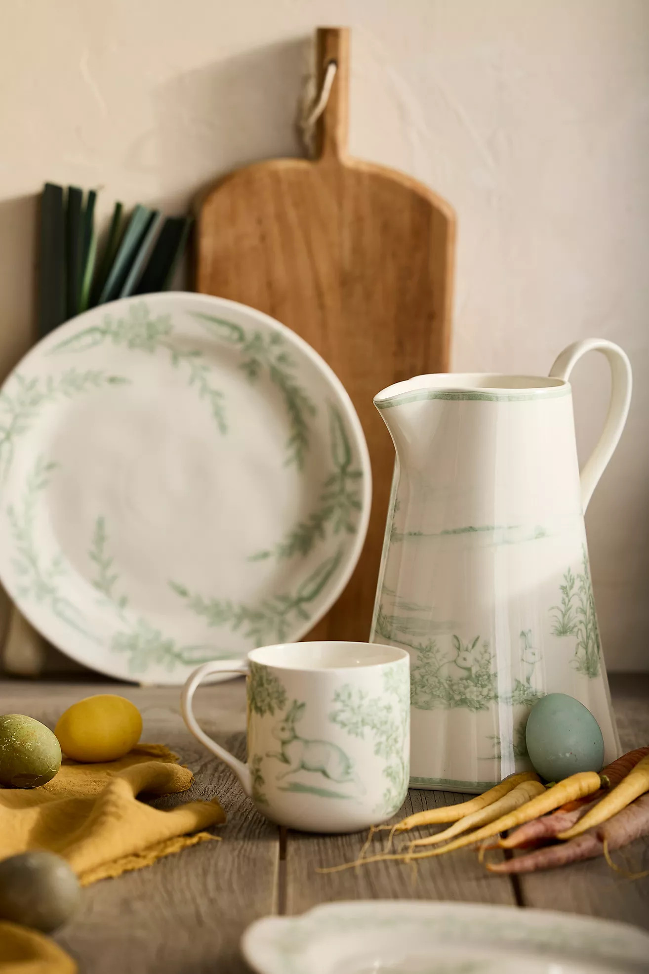 Bunny Toile Stoneware Serving Platter, Large | Terrain