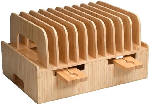 Bamboo 12-Port Charging Station & Docking Organizer for Smartphones & Tablets, Family-Sized, for ... | Amazon (US)