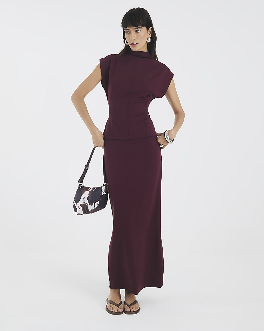 Red Premium Maxi Skirt | River Island UK & IE