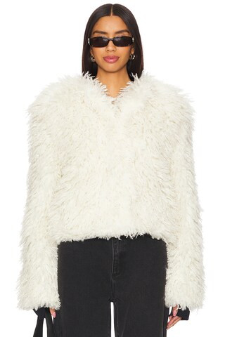SAM. Kiki Faux Fur Jacket in Ivory from Revolve.com | Revolve Clothing (Global)