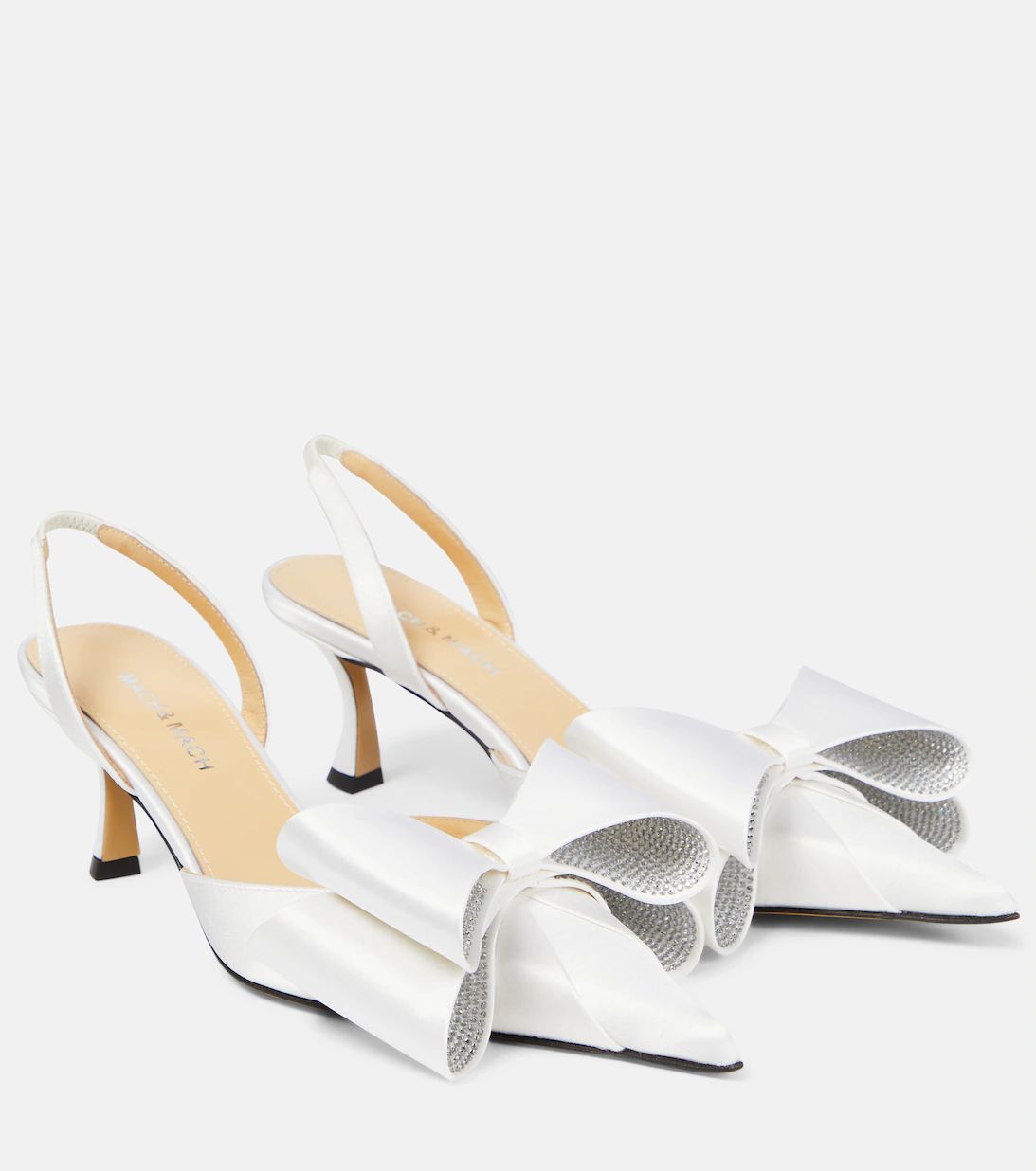 Le Cadeau 65 satin slingback pumps | Mytheresa (FR)