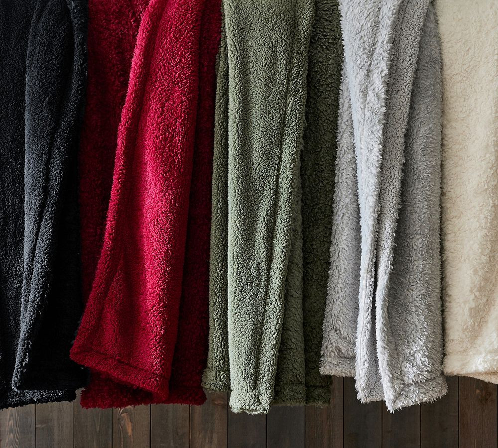 Fireside Cozy Sherpa Reversible Throw | Pottery Barn (US)