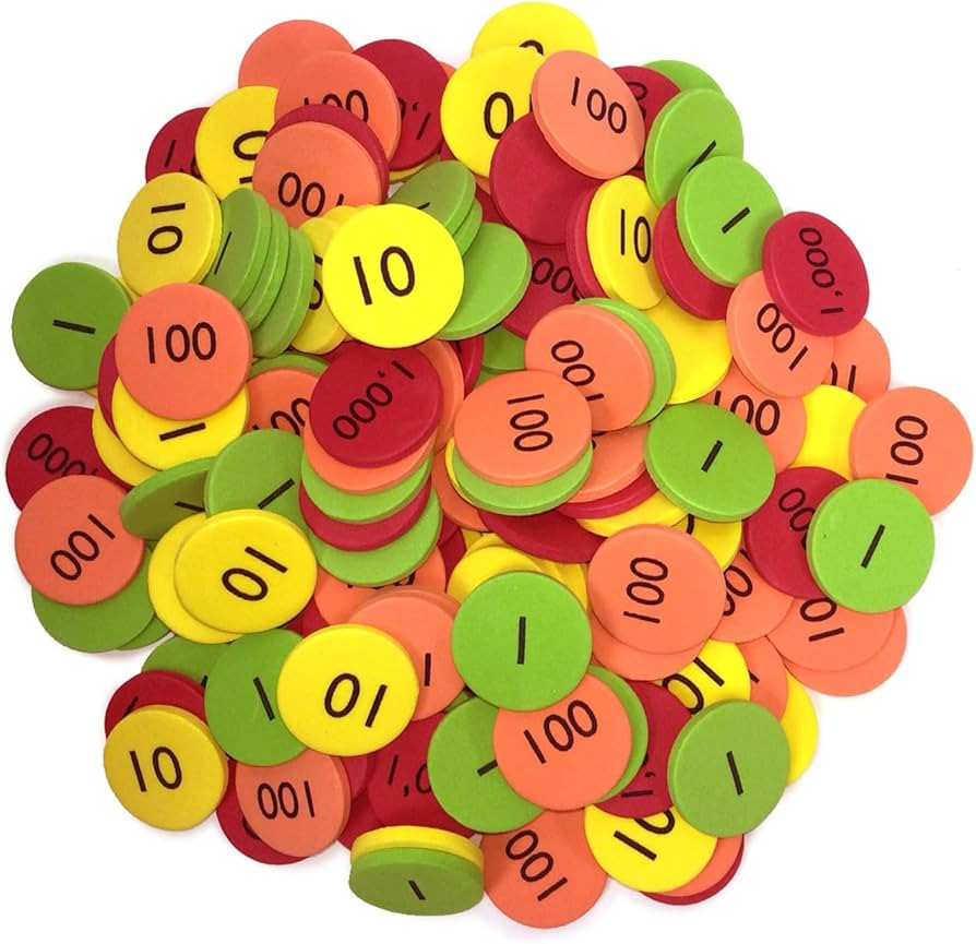 EAI Education QuietShape® Foam Place Value Disks Ones to Thousands: Set of 160 | Amazon (US)