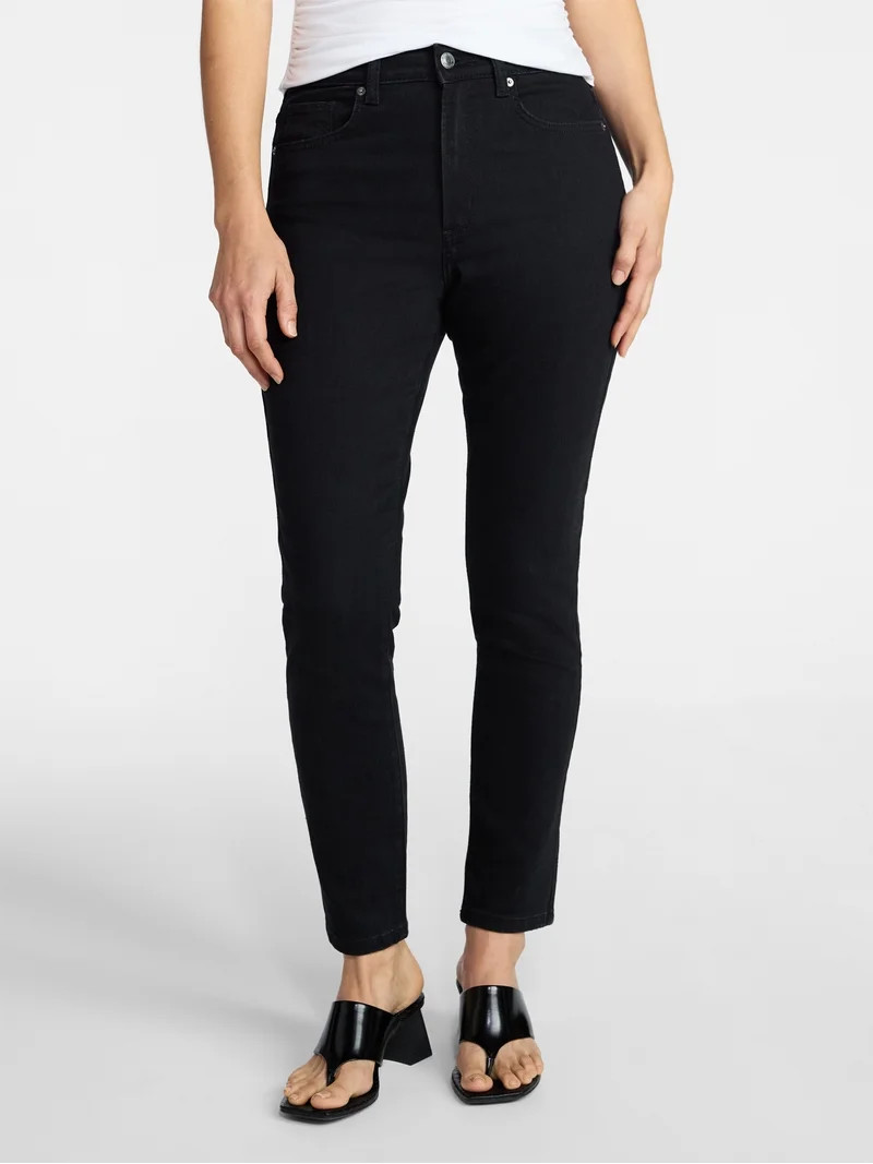 Time and Tru Women's High Rise Skinny Jeans, Sizes 0-22, 0S-22S | Walmart (US)