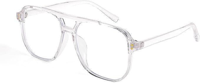 FEISEDY Blue Light Blocking Glasses Fake Nerd Clear Square Computer Lightweight Pilot Glasses Fra... | Amazon (US)