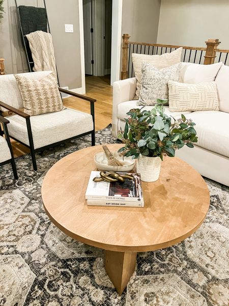 Living room decor - living room furniture - farmhouse living room - farmhouse decor - winter decor - coffee table - coffee table decor 

#LTKhome