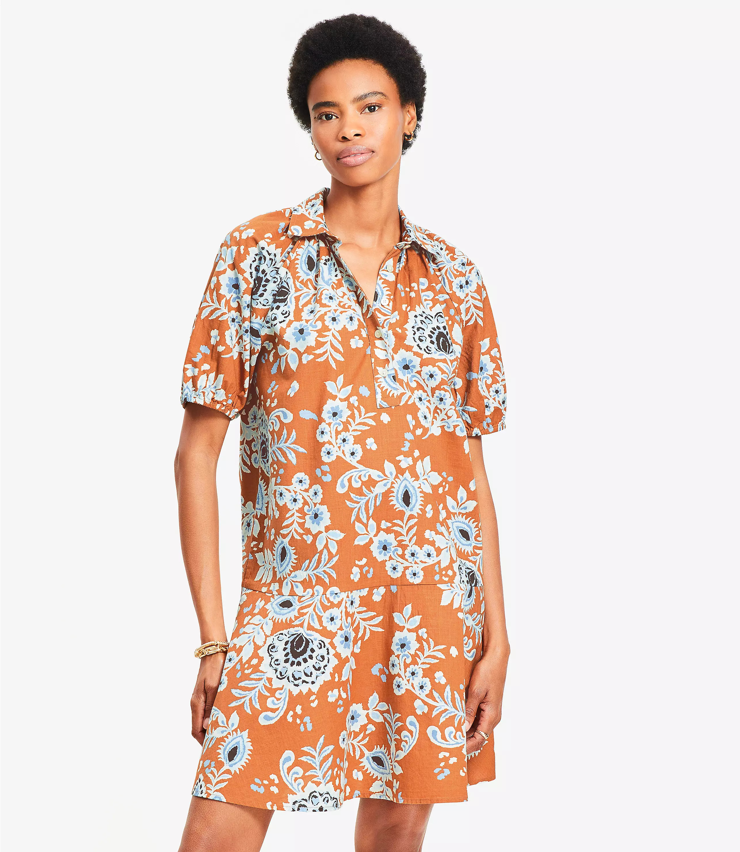 Floral Flounce Mini Dress | LOFT