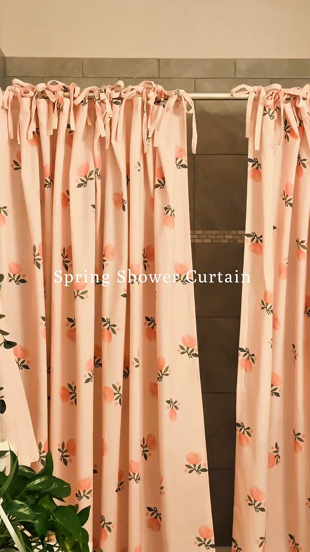 Spring shower curtain. Pink floral pattern. Top tied. So pretty!!

#LTKSeasonal #LTKSaleAlert #LTKHome