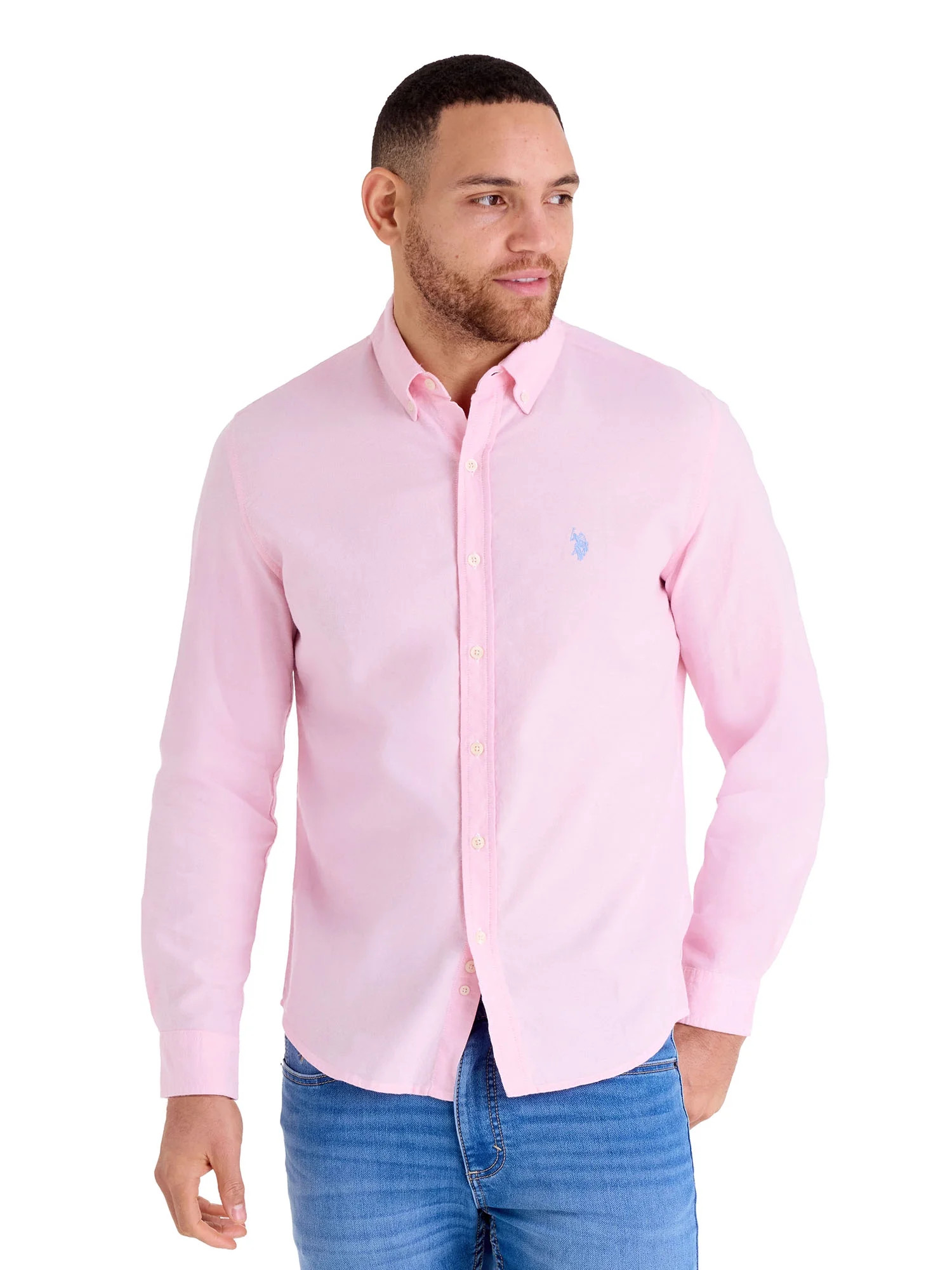 U.S. Polo Assn. Men's Oxford Woven Shirt | Walmart (US)
