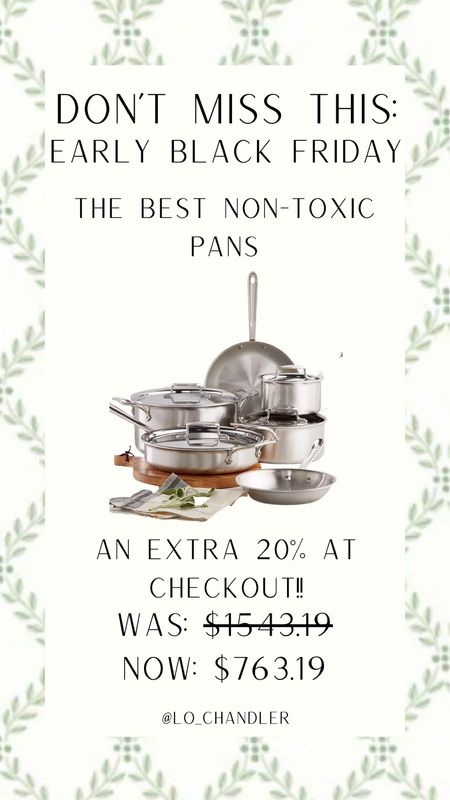 I was so excited when I saw my pots and pans go on sale for such a low price! You get an extra 20% off when you add to cart, I’m getting me some more too! 



Black Friday deals
Black Friday toy deals
Top deals
Cyber deals
Kitchen deals
Top toys 
Black Friday home deals
Electronic deals


#LTKCyberWeek #LTKsalealert #LTKGiftGuide