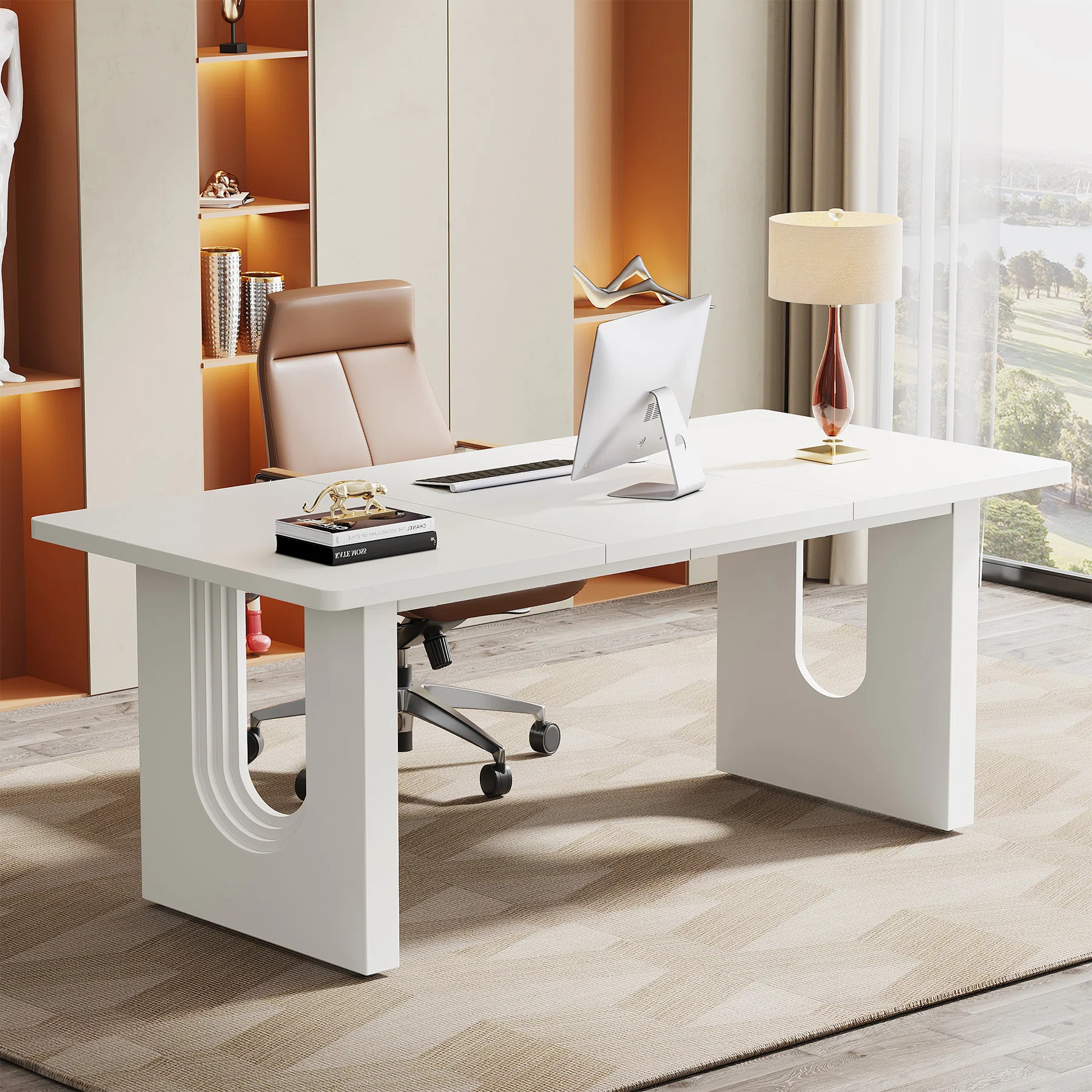 Latitude Run® Joonyoung 70.89'' W Rectangle Executive Desk & Reviews | Wayfair | Wayfair North America