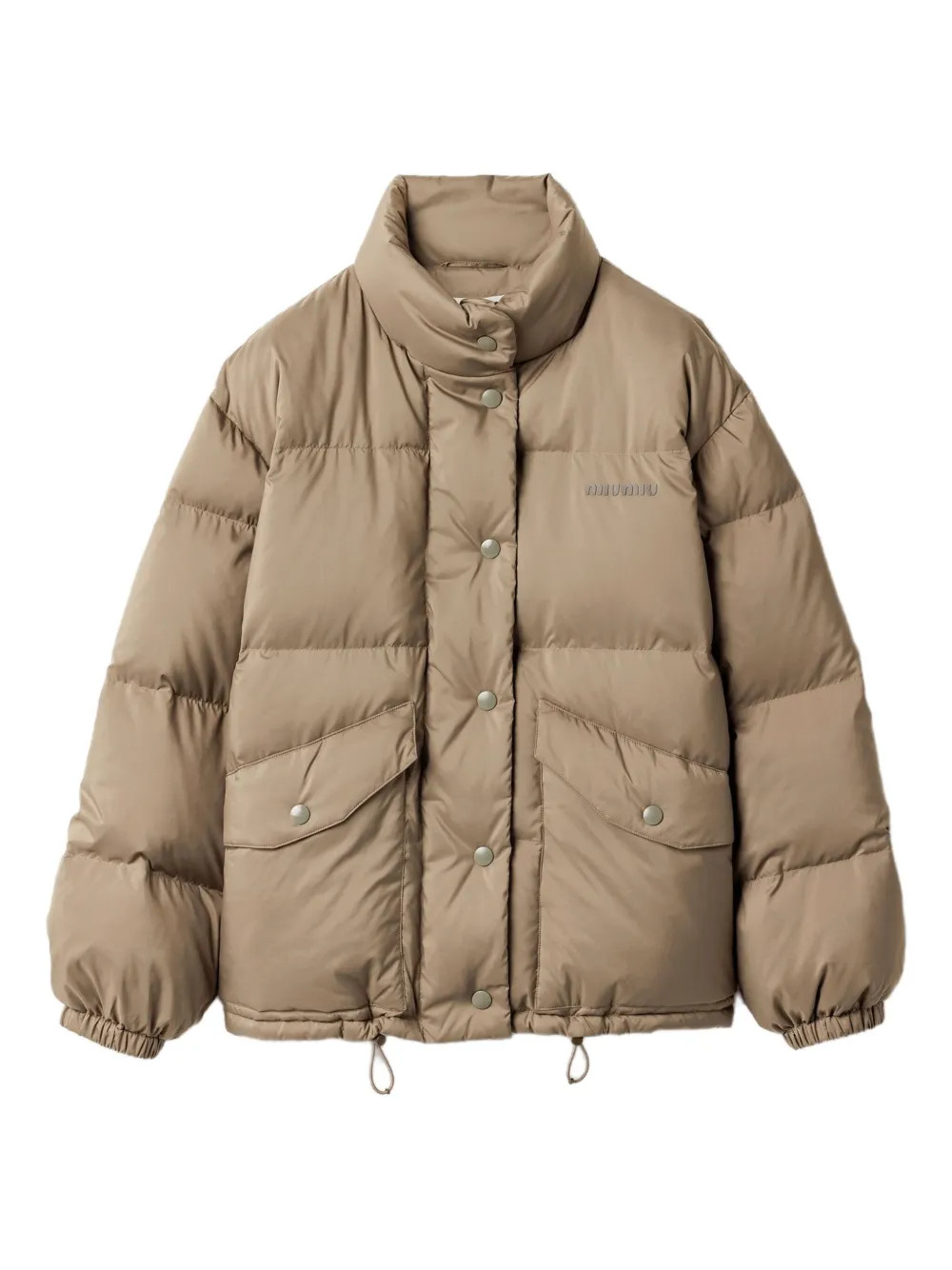 Miu Miu Wattierte Jacke Mit Ringkragen | Nude | FARFETCH AT | Farfetch Global