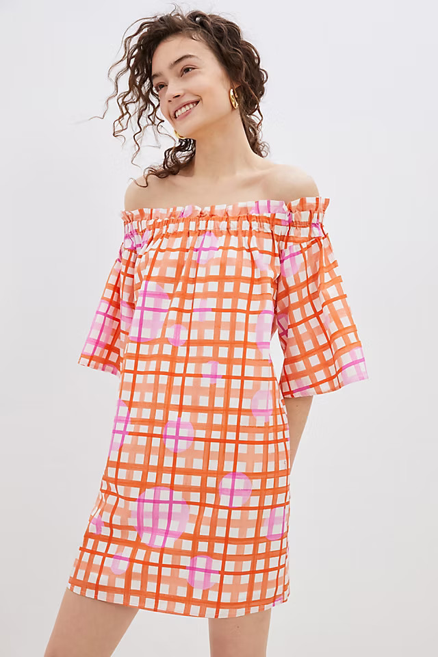 Corey Lynn Calter Monaco Off-The-Shoulder Mini Dress | Anthropologie (US)