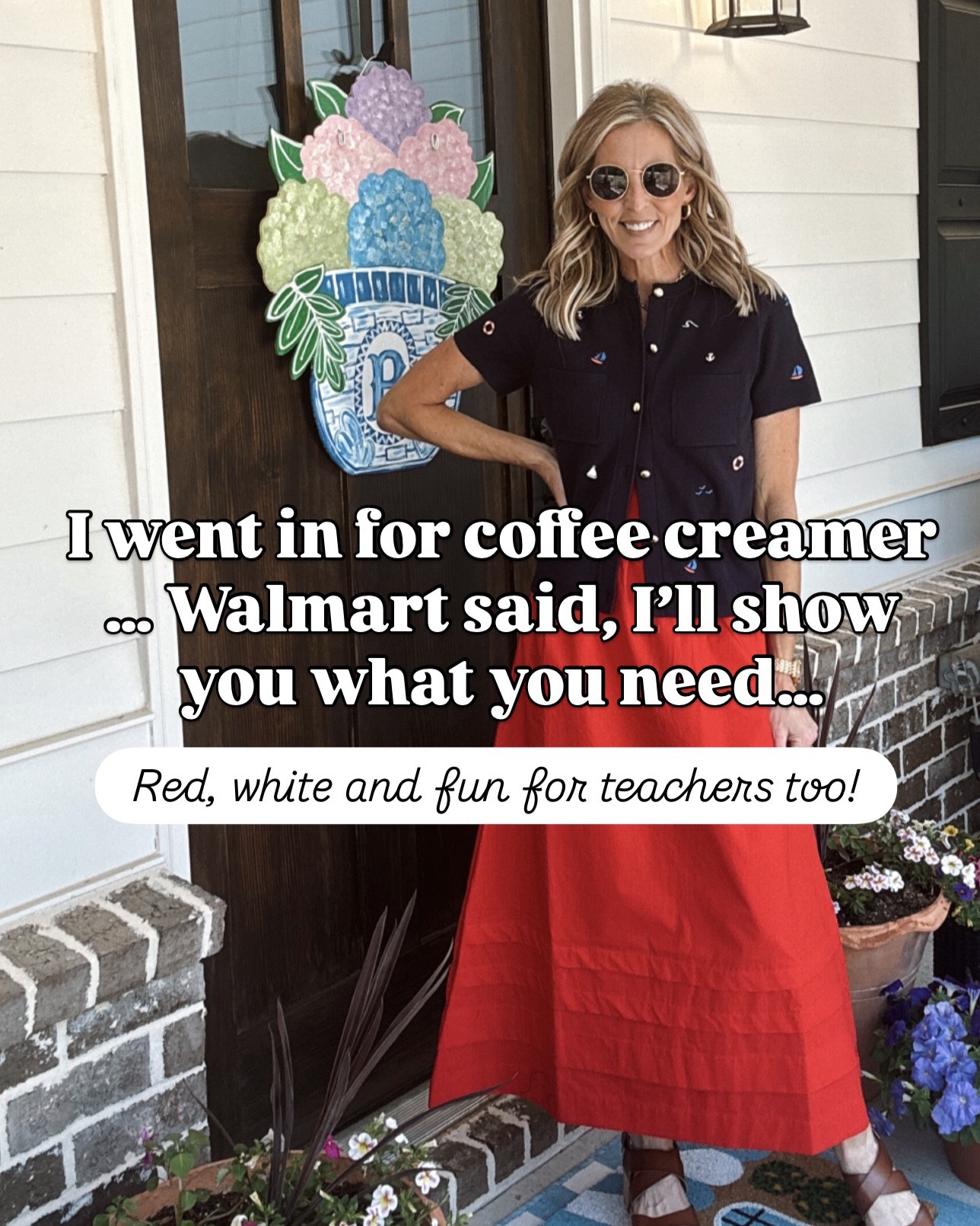 POV: I went in for coffee creamer… and Walmart said… nope! Tell me why I left with teacher gifts, the cutest summer bags, patriotic scarves, and all the red, white & blue finds. Walmart really is showing off this year with the most affordable and perfect for end-of-year gifting or summer styling—like truly too good to pass up. ♥️

Comment Walmart and I’ll send you all the links ♥️🤍💙🚢

walmart finds, walmart new arrivals, teacher gift ideas, end of year teacher gifts, affordable teacher gifts, teacher appreciation gifts, summer gift ideas, patriotic outfits, red white and blue outfits, 4th of july outfits, americana style, summer accessories, walmart fashion finds, budget friendly fashion, teacher tote bags, cute tote bags, beach bag ideas, summer bags walmart, straw tote bag, oversized tote bag, insulated tumblers walmart, cute water 