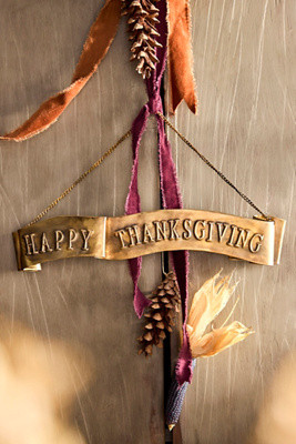 Happy Thanksgiving Wreath Sign | Anthropologie (US)
