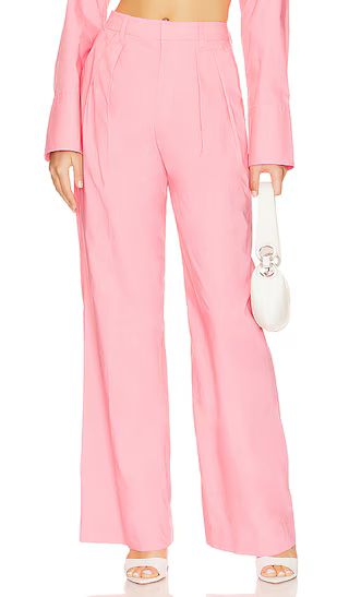 Dallion Poplin Pants in Hibiscus Pink | Revolve Clothing (Global)