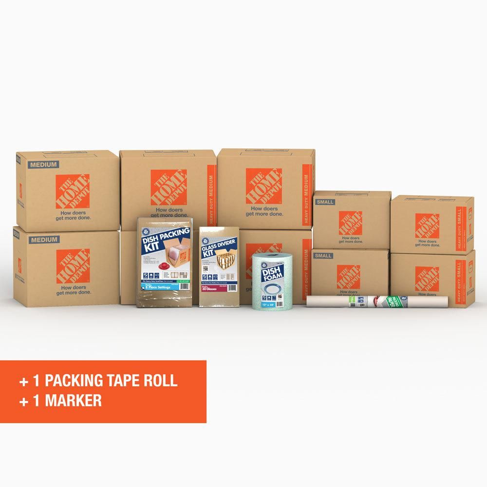 The Home Depot 10-Box Kitchen Moving Box Kit | The Home Depot