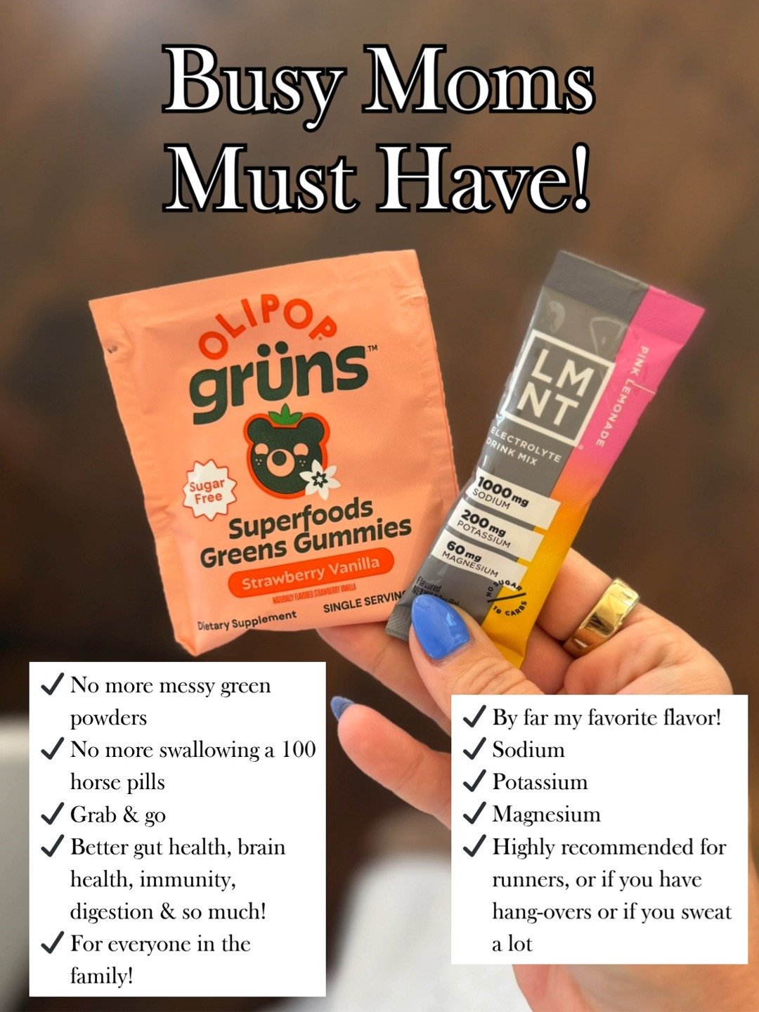 This week’s top picks for busy moms: GrunsOlipop, and LMNT are my daily combo for feeling fueled, refreshed, and ready. Never skip the combo. 🌟💧⚡

#BusyMomLife #DailyRoutine #GrunsOlipop #LMNT #WellnessRoutine #HydrationSupport #GutHealth #EnergyBoost #LTKFinds 

 #LTKActive