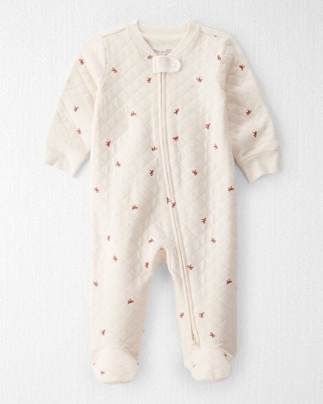 Little Planet Baby Boys Quilted Bow Print Sleep & Play Made With Organic Cotton Baby Size 3M Sweet Cream | Carter's Inc