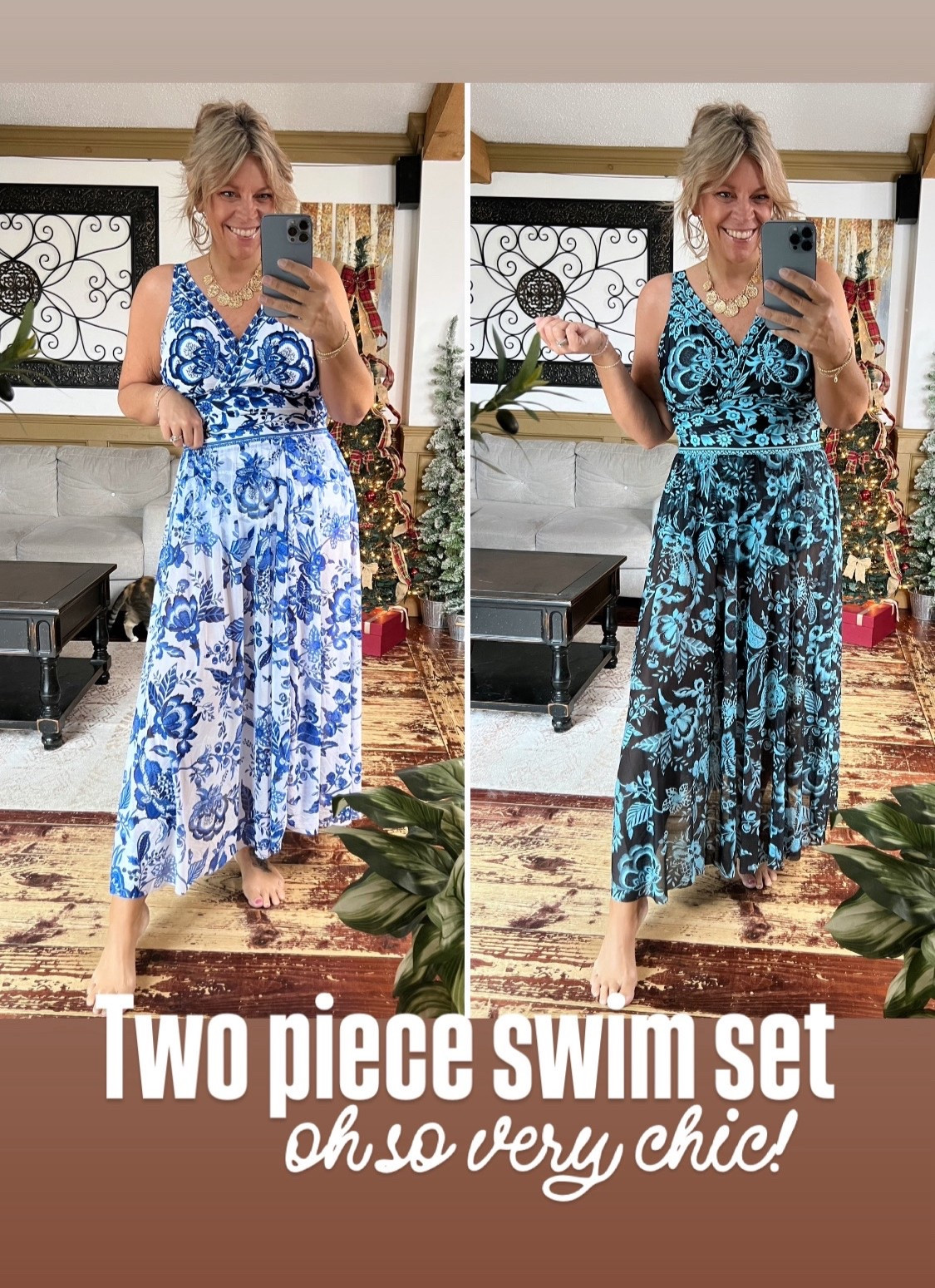 Two piece resort chic swim set- wearing size 14/16 

#LTKFindsUnder50 #LTKOver40 #LTKSeasonal