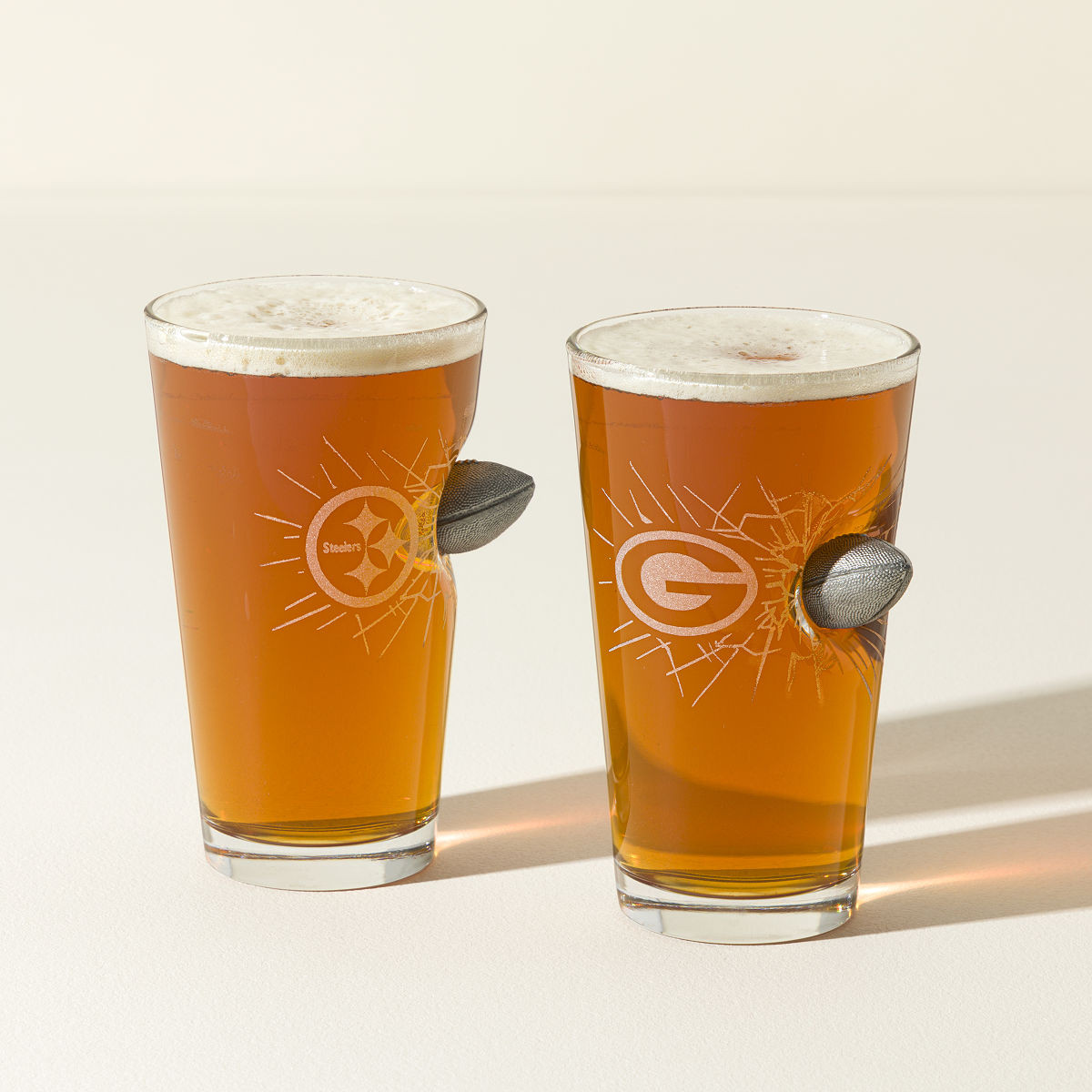 Interception! NFL Pint Glass | UncommonGoods