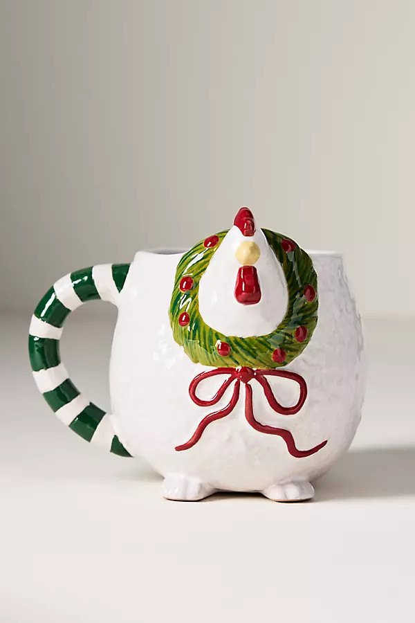 Festive Animal Stoneware Mug | Anthropologie (US)