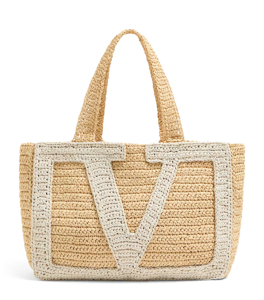 Large Raffia Viva Superstar Crochet Tote Bag | Harrods