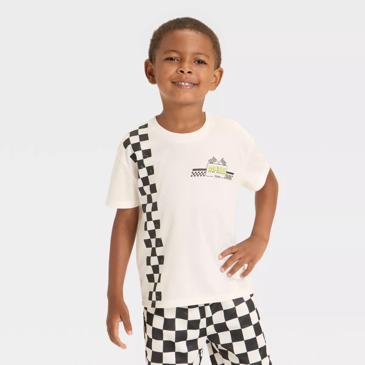 Grayson Mini Toddler Boys' Racing T-Shirt - White 3T | Target