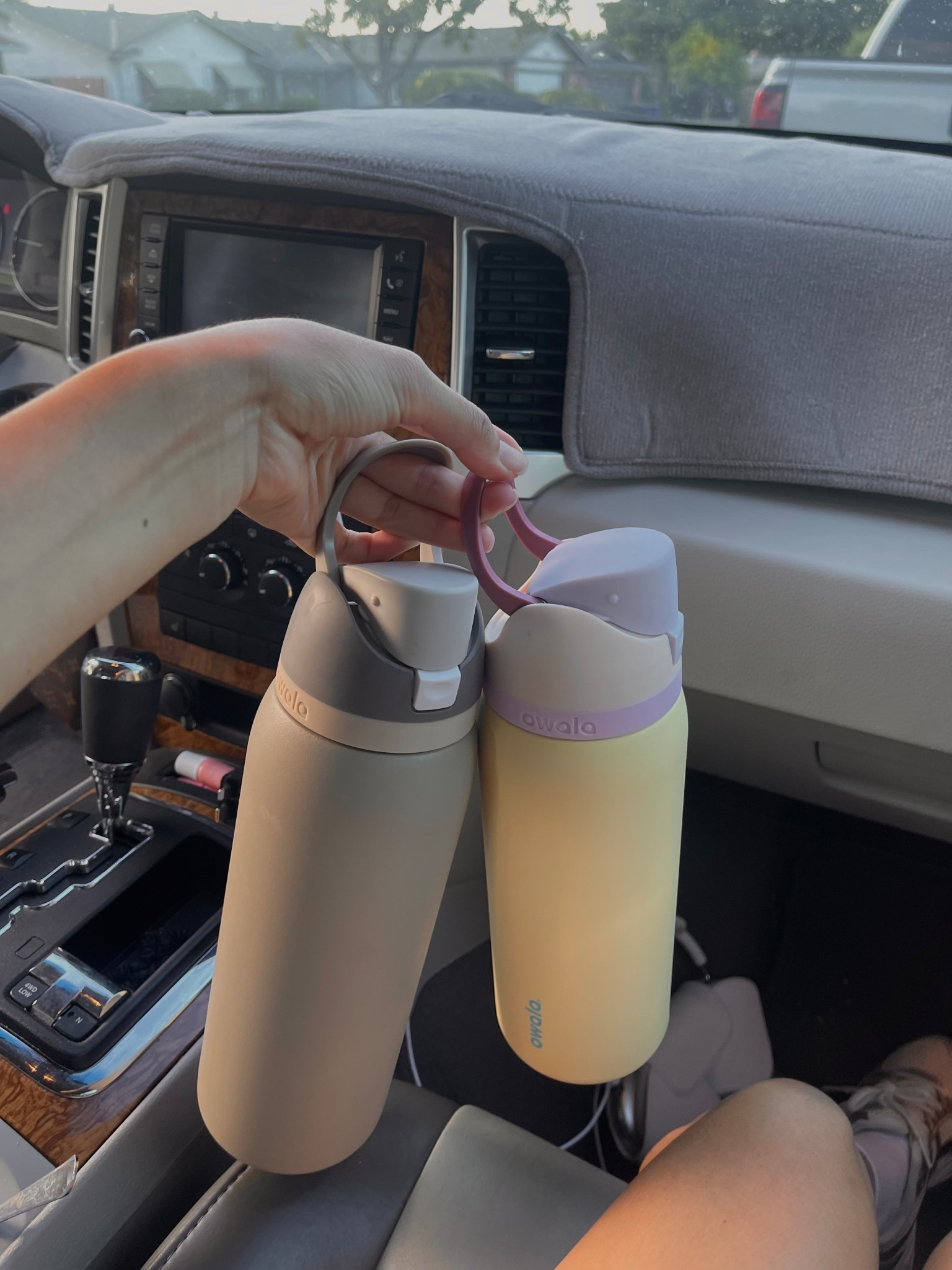 His and hers 🫶🏼 changed the cap on my yellow Owala linked both !! Been using this everyday for nursing school and so nice that it doesn’t leak and the straw isn’t exposed to anything nasty from the hospital !! 

#LTKActive #LTKHome #LTKFindsUnder50