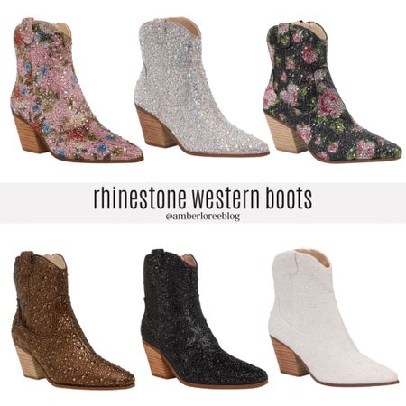 How pretty are these rhinestone western boots!? These would be so fun to wear to a country concert! 

#LTKsalealert #LTKstyletip #LTKshoecrush