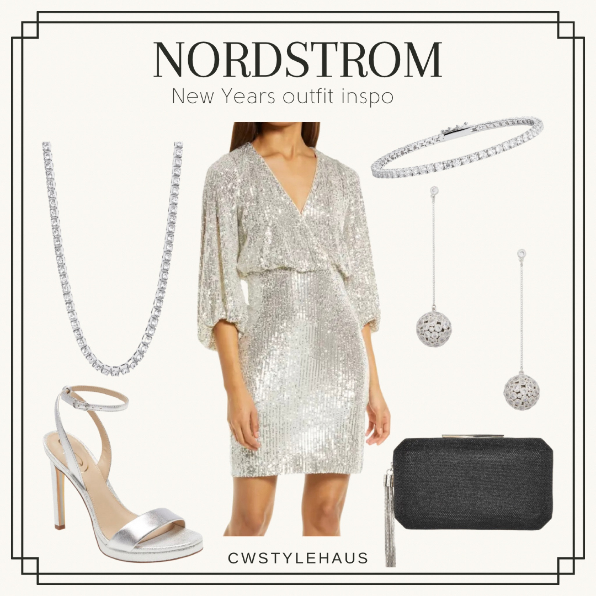N O R D S T R O M //   New Years outfit inspo

Silver dress, sequins, diamonds, clutch, heels, Diamond earrings, silver necklace, tennis bracelet 

#LTKstyletip #LTKHoliday #LTKsalealert