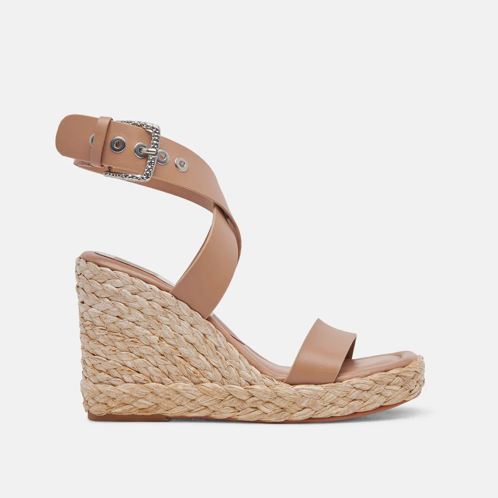 ALDONA WEDGES CAFE LEATHER | DolceVita.com