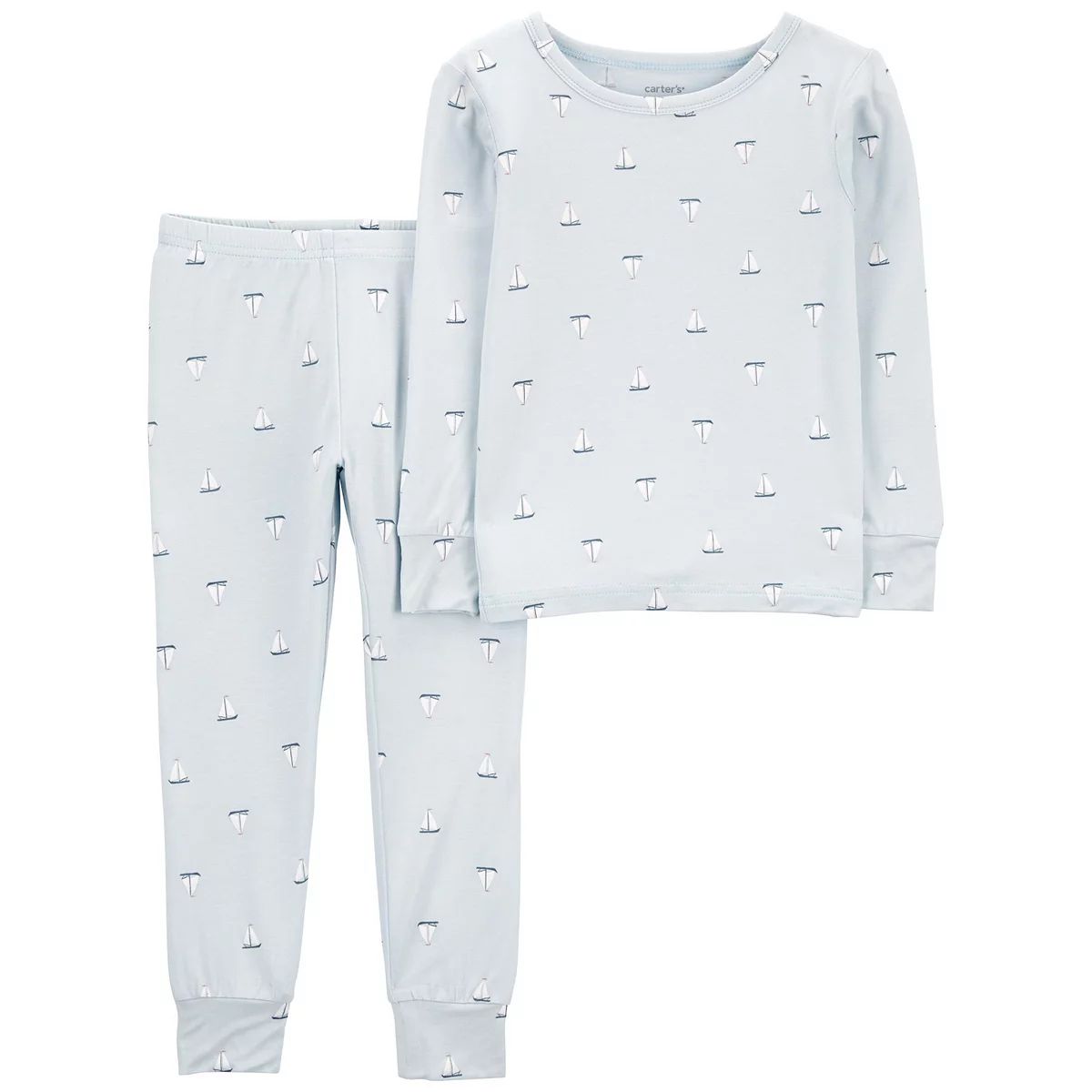 Toddler Boy Carter's 2-Piece Sailboat PurelySoft Top & Bottoms Pajama Set | Kohl's