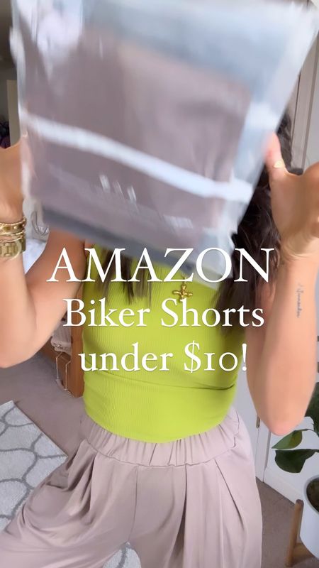 Love these Amazon biker shorts! Use code 
50BQ9OZ9 at checkout to make them $9.99! I’m in size small and in the 8 inch length(could have done xs). Size small in all of the tops

#LTKSaleAlert #LTKFitness #LTKFindsUnder100