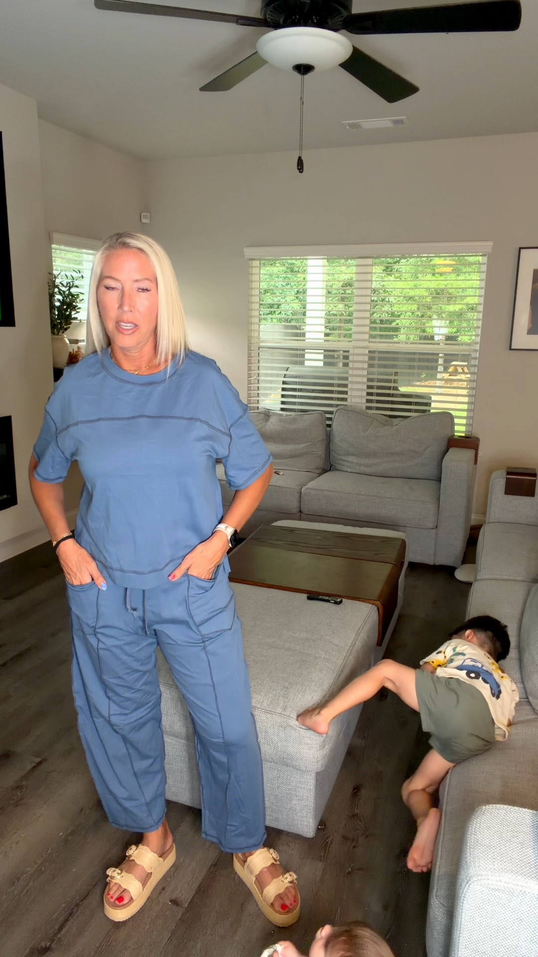 If you’re looking for an outfit you’ll live in… this is it 💙
This matching lounge set is soft, comfortable, and effortlessly put together. Perfect for working from home, traveling, running errands, or relaxing on the weekend.
I’m wearing the grayish blue in a size small, and it’s one of those outfits I will be wearing on repeat.

#LTKootd #LTKTravel #LTKmomlife