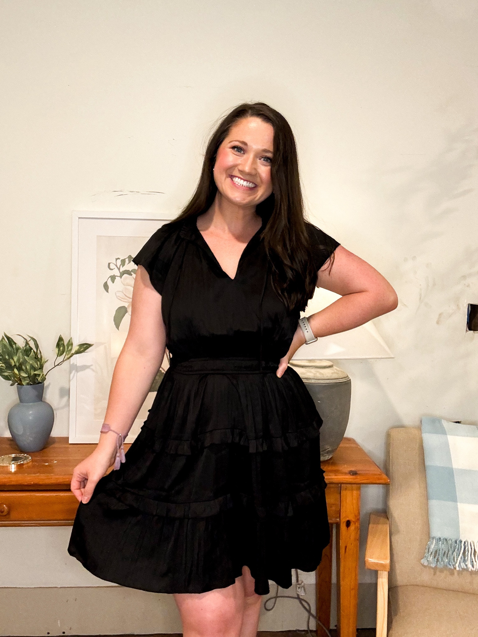 Black dress. Walmart. Wedding guest dress 