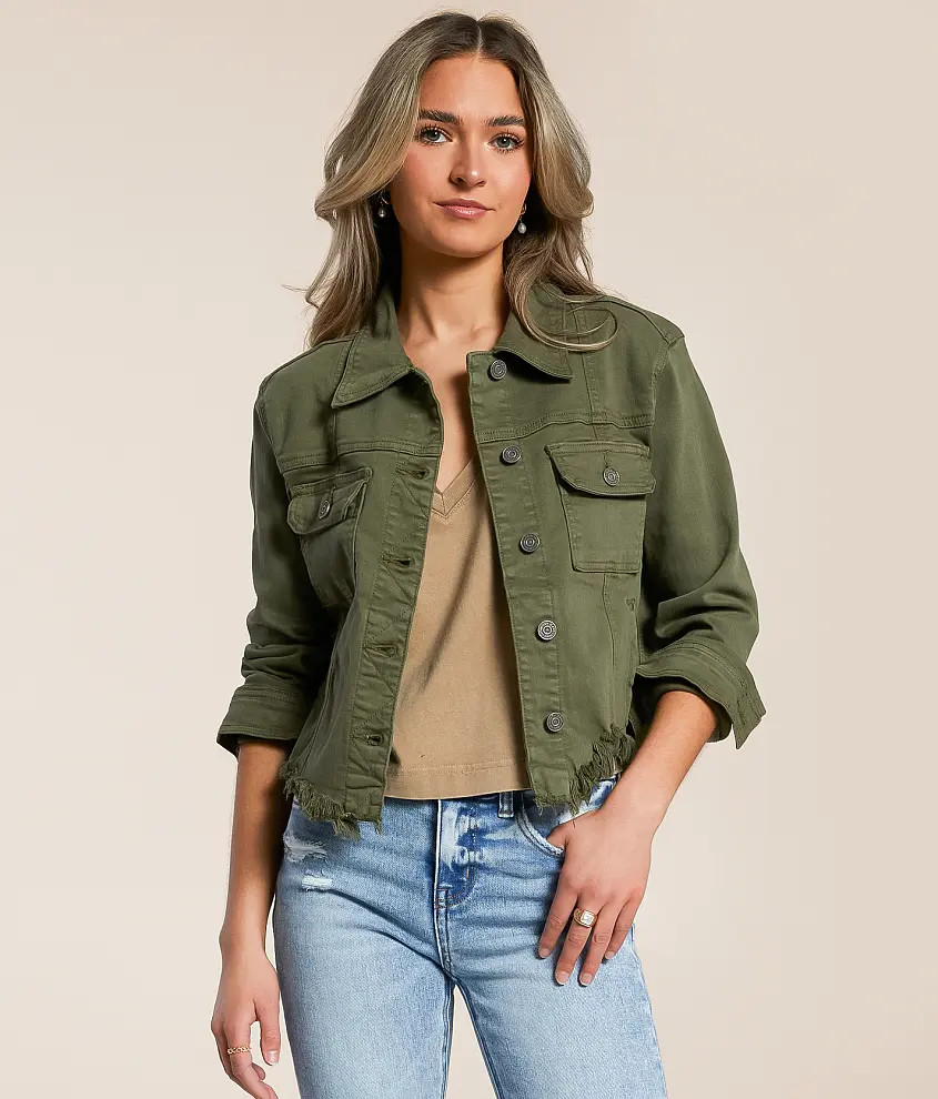 Destructed Denim Jacket | Buckle