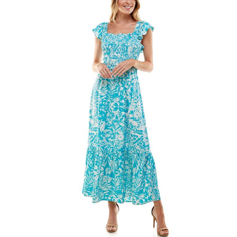 June & Hudson Women's Juniors Vacation Maxi Dress | Walmart (US)