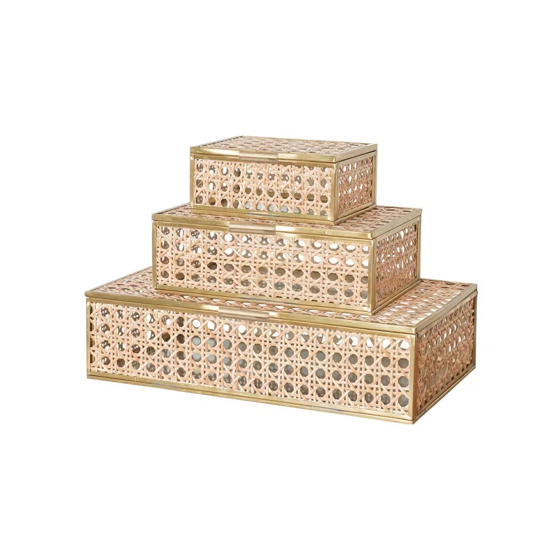 Cane Wicker Decorative Box | Wayfair Professional