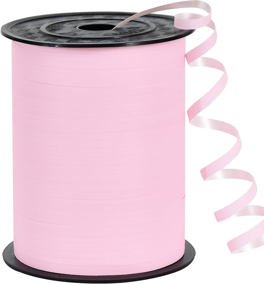 TONIFUL 500 Yards Matte Light Pink Curling Ribbon-Balloon String for Art&Craft Decor,Gift Wrappin... | Amazon (US)