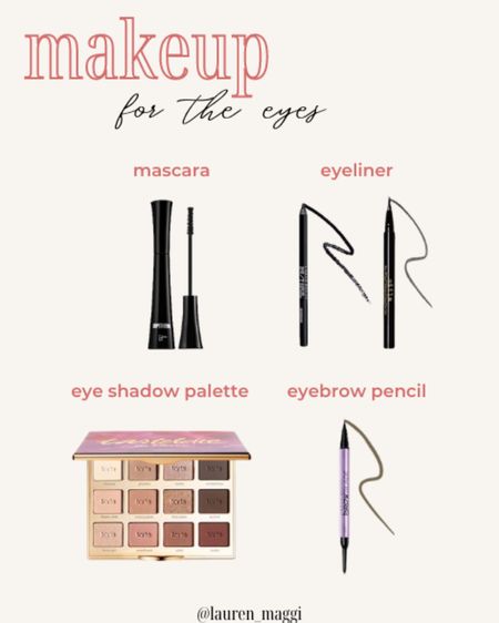 Makeup, makeup must haves, eyeliner, mascara, eyeshadow, eyebrow pencil  

#LTKunder100 #LTKSeasonal #LTKbeauty