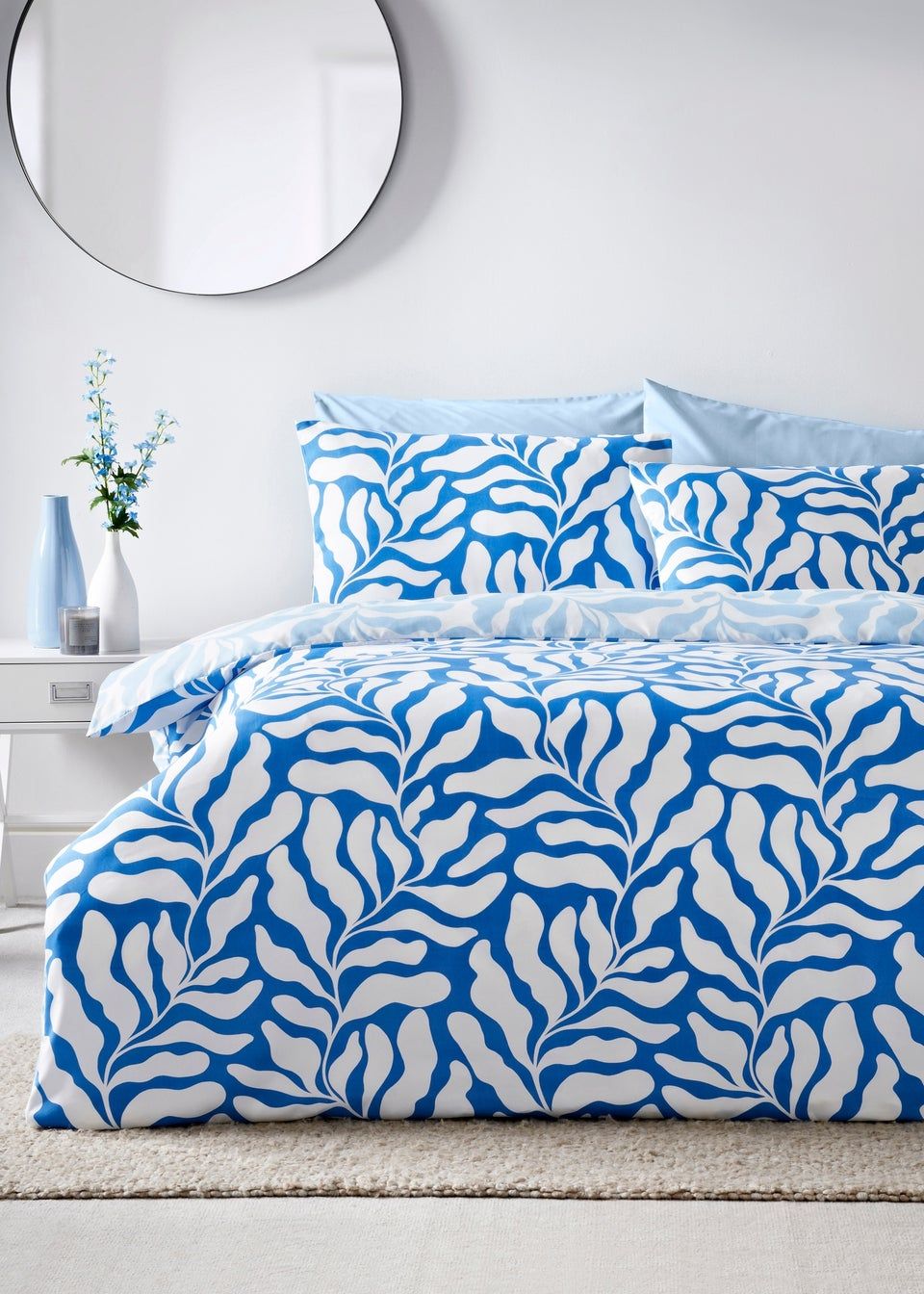 Blue Sorbet Abstract Print Duvet Set - Single | Matalan (UK)