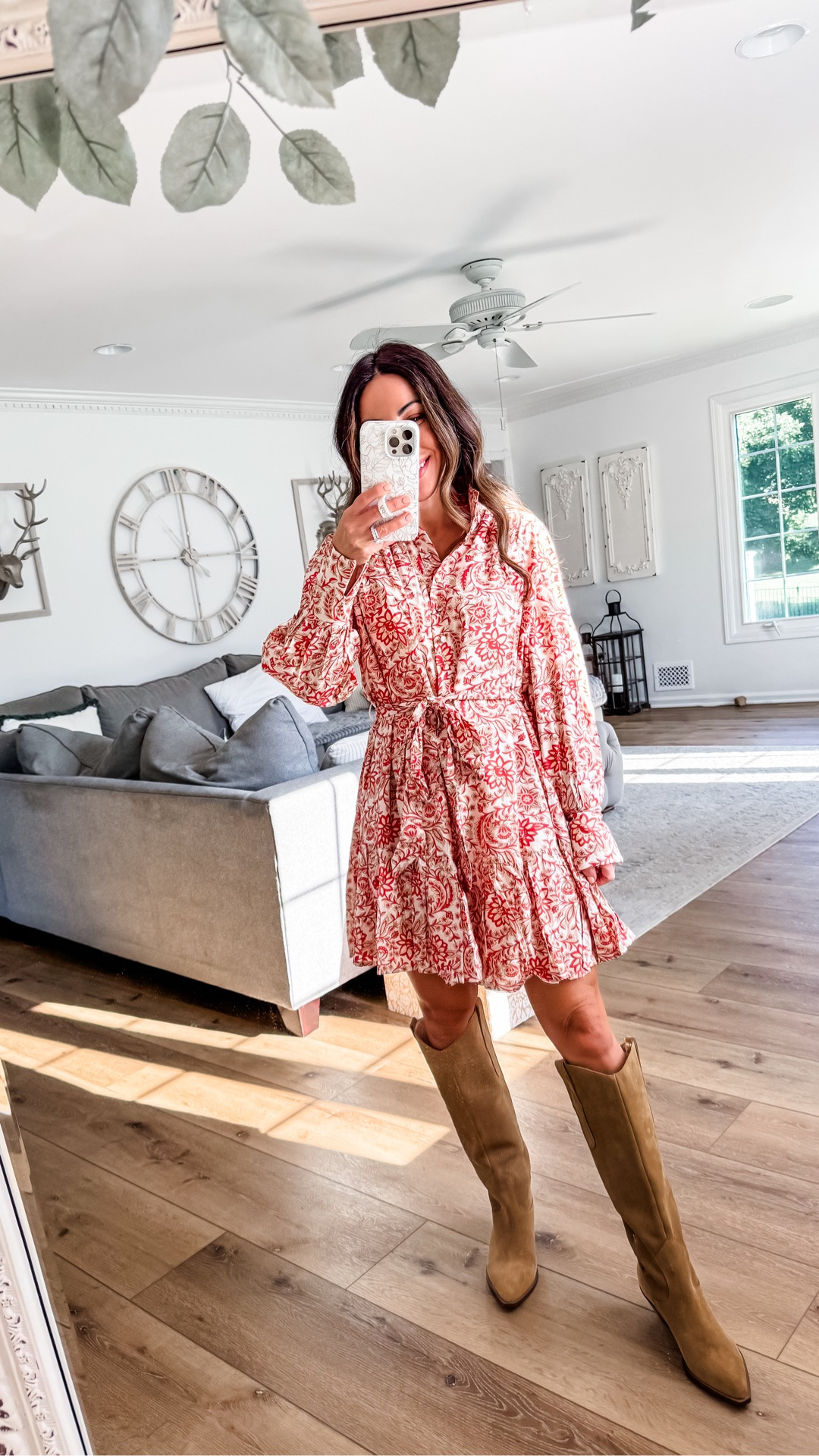 Knee-high boots TTS. Fall dress XS. What to wear for fall family photos

#LTKOver40 #LTKWorkwear