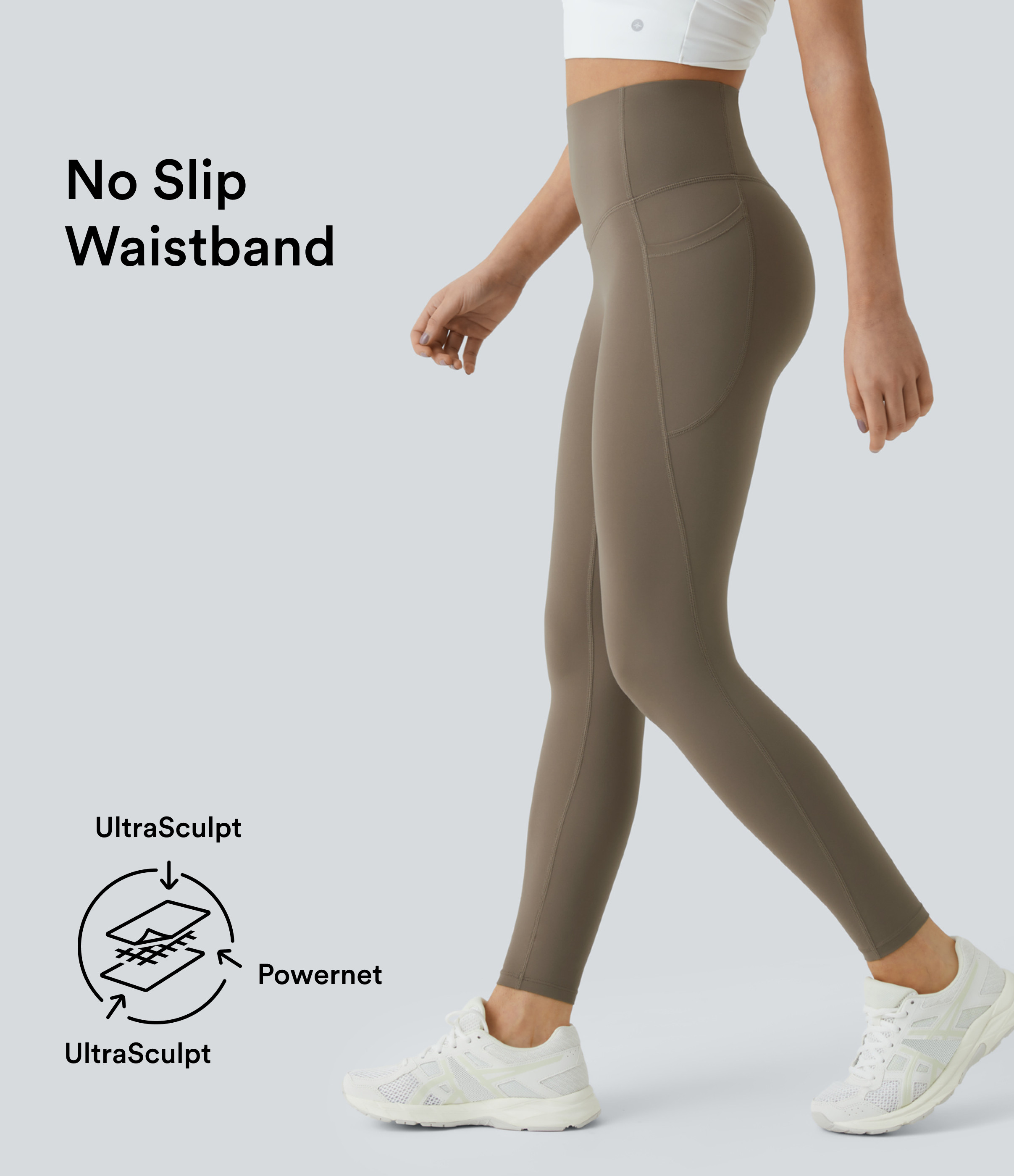 Women’s SoCinched High Waisted Tummy Control Side Pocket Shaping Training UltraSculpt Leggings ... | HALARA