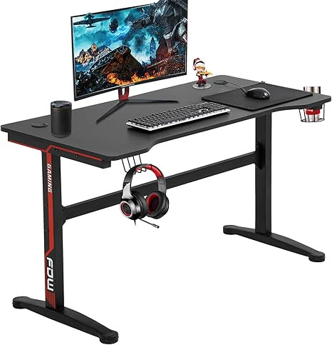 Gaming Desk Computer Desk Home Office Desk Extra Large Modern Ergonomic PC Carbon Fiber Writing D... | Amazon (US)