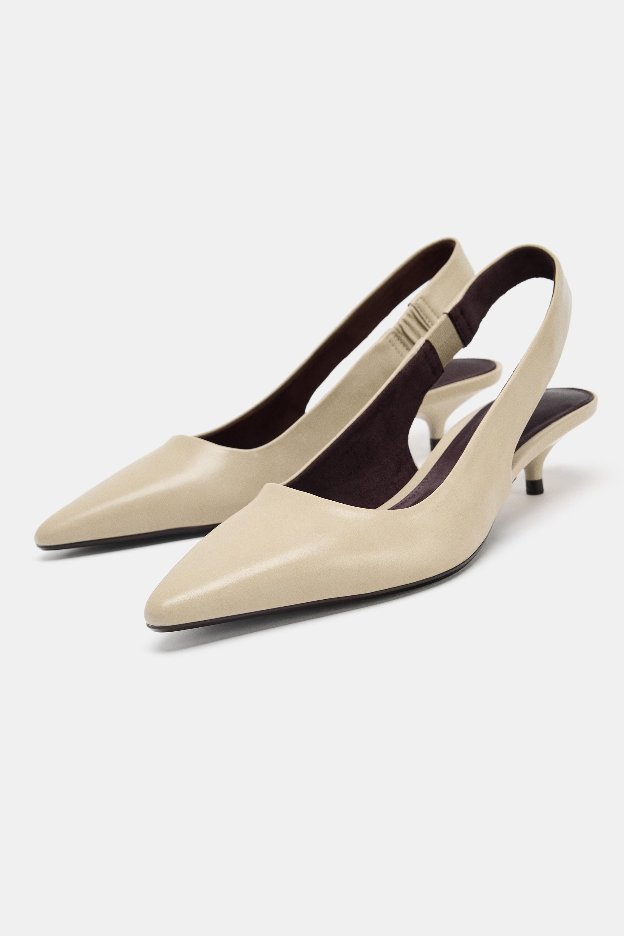 KITTEN HEEL SLINGBACK SHOES | Zara US