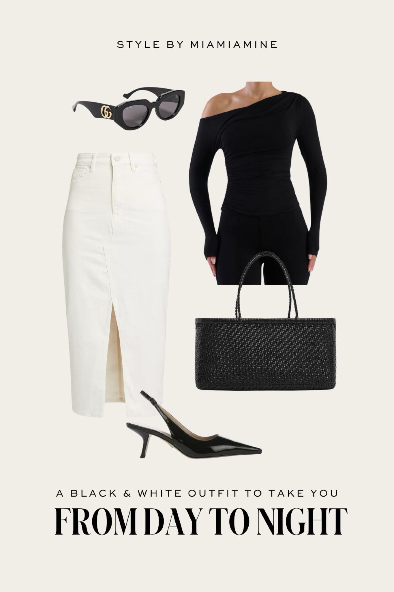 Spring outfit ideas
Naked wardrobe off shoulder tee
Good American white denim skirt
Sam Edelman slingback pumps
Mango braided tote 
Gucci sunglasses 

#LTKfindsunder100 #LTKstyletip #LTKworkwear