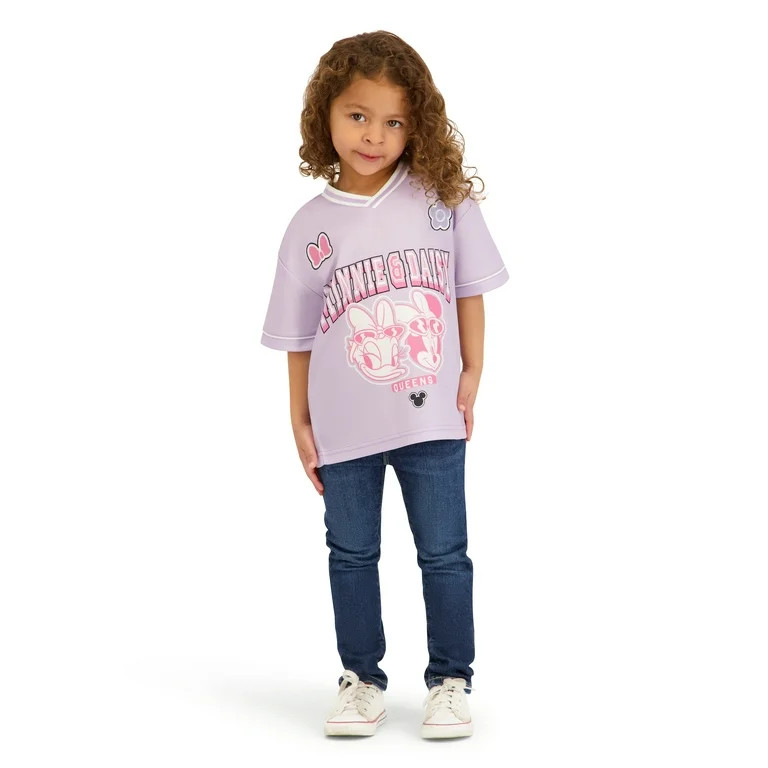 Minnie & Daisy Toddler Girl Short Sleeve Jersey, Sizes 12 Months-5T | Walmart (US)