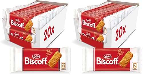 Lotus Biscoff Cookies, Caramelized Biscuit Cookie Snack, Dispenser Box (20 sleeves of 2 extra large cookies) Vegan, 0.9 Ounce (Pack of 40) | Amazon (US)